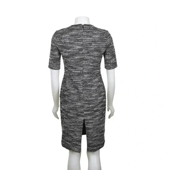 Banana  Republic Boucle Sheath Dress Size 6 Petite Black White - Picture 9 of 13